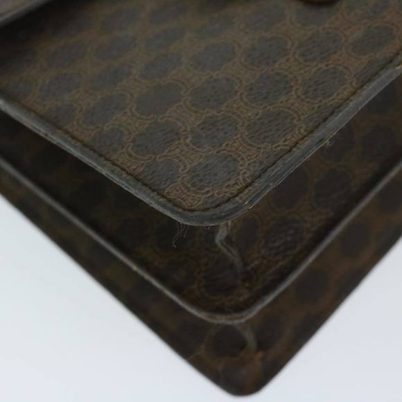 CELINE Macadam Canvas Hand Bag PVC Brown Auth 69272 - Picture 14 of 16